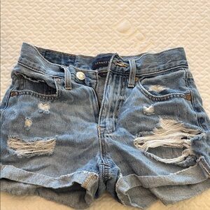Aeropostale Distressed Light Blue Jean Shorts